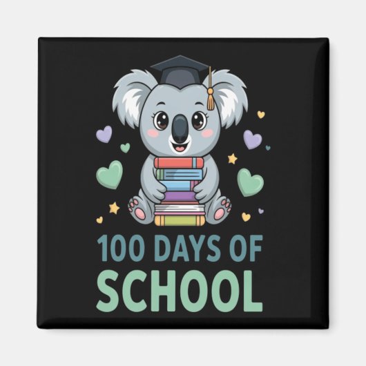 100 Tage Schulkänguru-Schüler Lehrer Magnet (Vorne)