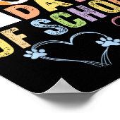 100 Tage Schulkatzen Herz 100 Tage Schulzeit Poster (Ecke)