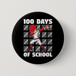 100 Tage Schulkinder 100. Schultag Baseba Button