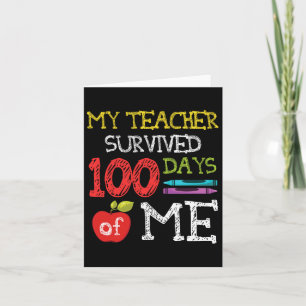 100 Tage Schulkinder 100. Schultag Karte