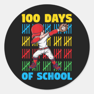 100 Tage Schulkinder 100. Schultag Runder Aufkleber