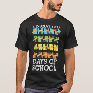 100 Tage Schulkinder Ich überlebte Jungen Mädchen  T-Shirt