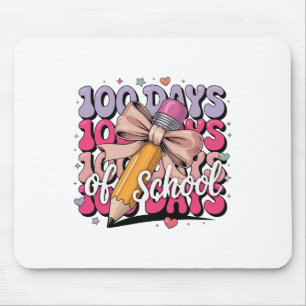 100 Tage Schulkinder Mädchen Kokette Schleife Kind Mousepad