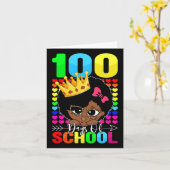 100 Tage Schulkinder Mädchen Schwarzes Afrika Amer Karte (Gelbe Blume)