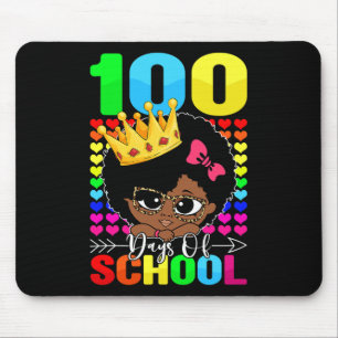 100 Tage Schulkinder Mädchen Schwarzes Afrika Amer Mousepad