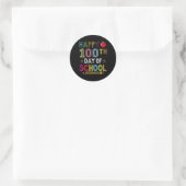100 Tage Schulkindergeschenk für Schüler Runder Aufkleber (Tasche)