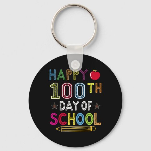 100 Tage Schulkindergeschenk für Schüler Schlüsselanhänger (Vorderseite)