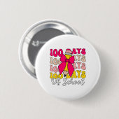 100 Tage Schulkoquette Bow 100. Tag Button (Vorne & Hinten)