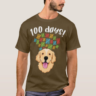 100 Tage Schulkostüm Junge Mädchen Hund Golden 1 T-Shirt