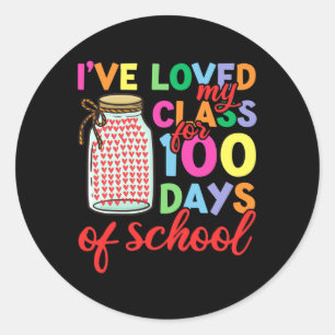 100 Tage Schullehrer1 Runder Aufkleber