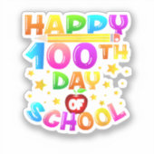 100 Tage Schullehrer 100. Schultag Aufkleber (Vorderseite)