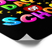 100 Tage Schullehrer 100. Schultag Poster (Ecke)