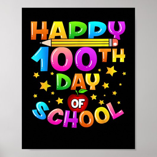 100 Tage Schullehrer 100. Schultag Poster (Vorne)