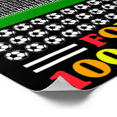 100 Tage Schullehrer 100 Tage Fußball für Bo Poster (Ecke)