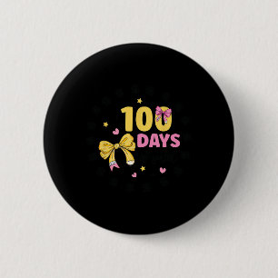 100 Tage Schullehrer Coquette Bow 100. Tag Button