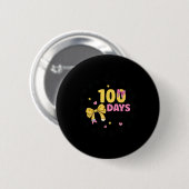 100 Tage Schullehrer Coquette Bow 100. Tag Button (Vorne & Hinten)