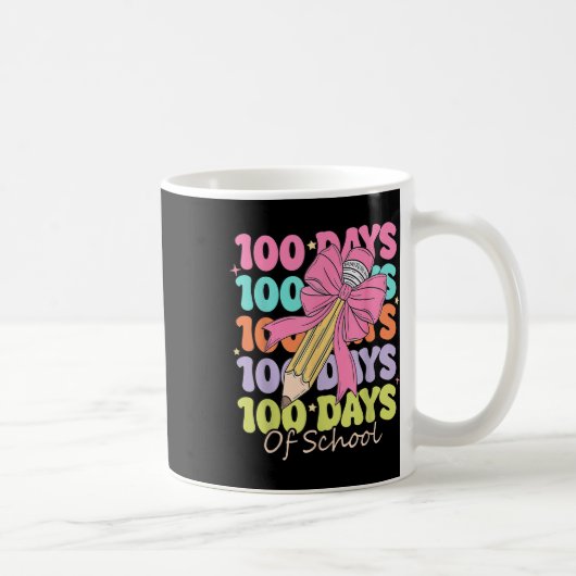 100 Tage Schullehrer Coquette Bow 100. Tag Kaffeetasse (Rechts)