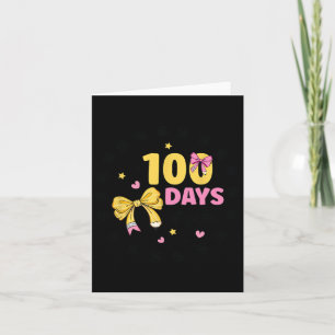 100 Tage Schullehrer Coquette Bow 100. Tag Karte
