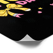100 Tage Schullehrer Coquette Bow 100. Tag Poster (Ecke)