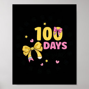 100 Tage Schullehrer Coquette Bow 100. Tag Poster