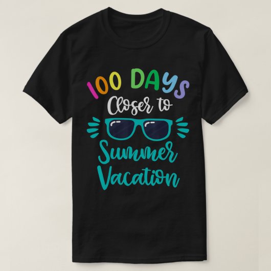 100 Tage Schullehrer Hemd Kinder Sommerurlaub T-Shirt (Design vorne)