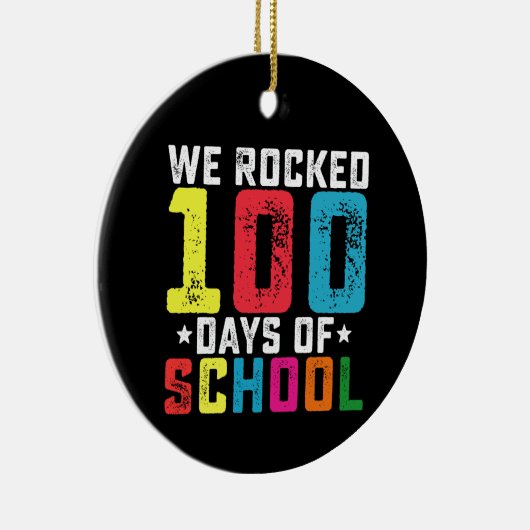 100 Tage Schullehrer Keramik Ornament (Rechts)