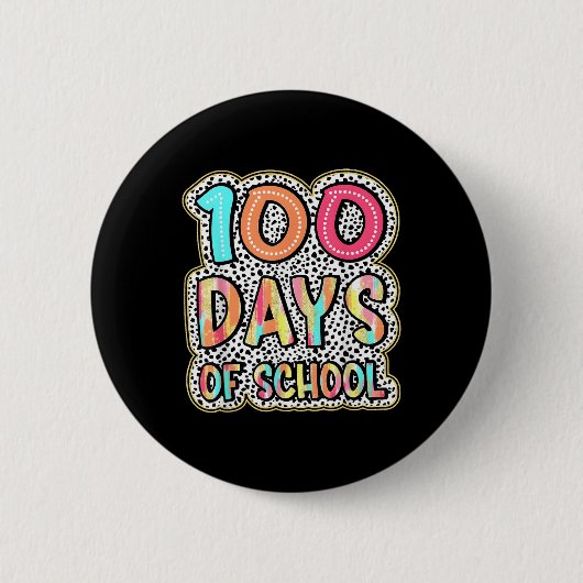 100 Tage Schullehrer Kinder 100 Tage Button (Vorderseite)