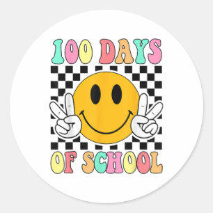 100 Tage Schullehrer Kinder 100 Tage Runder Aufkleber
