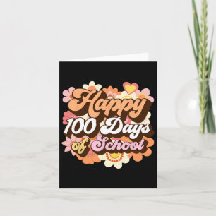 100 Tage Schullehrer Kinder Groovy 100 Tag Karte