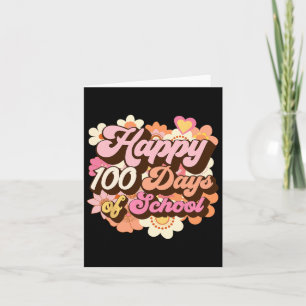 100 Tage Schullehrer Kinder Groovy 100 Tag Karte