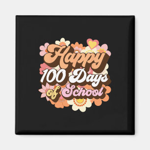 100 Tage Schullehrer Kinder Groovy 100 Tag Magnet