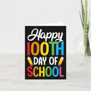 100 Tage Schullehrer Kinder Mädchen Jungen 100. Karte