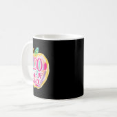 100 Tage Schullehrer Kinder Retro Kaffeetasse (Vorderseite Links)