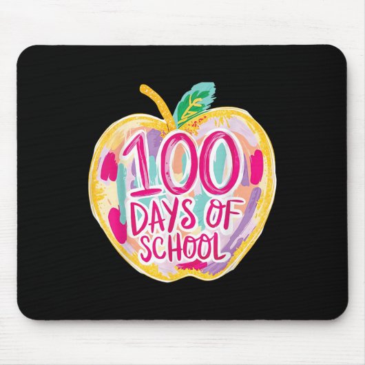 100 Tage Schullehrer Kinder Retro Mousepad (Vorne)