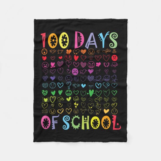 100 Tage Schullehrer Kinder Schülerjunge Mädchen 1 Fleecedecke (Vorderseite)