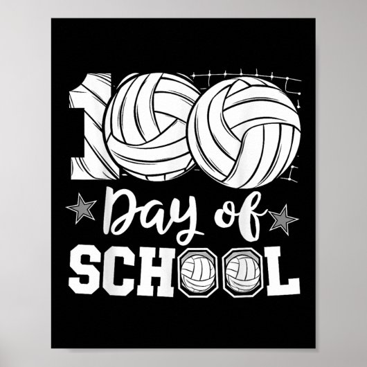 100 Tage Schullehrer Kinder Volleyball 100. Poster (Vorne)