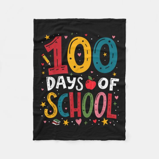 100 Tage Schullehrer Kindermädchen 2025 100. Fleecedecke (Vorderseite)