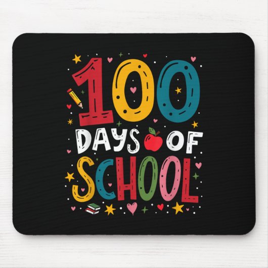 100 Tage Schullehrer Kindermädchen 2025 100. Mousepad (Vorne)
