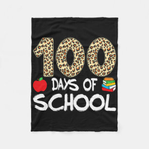 100 Tage Schullehrer Leopard 100. Tag der Schule Fleecedecke