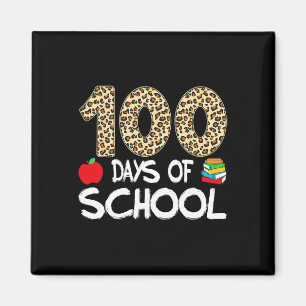 100 Tage Schullehrer Leopard 100. Tag der Schule Magnet