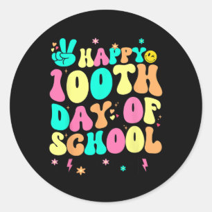 100 Tage Schullehrer Mädchen Kinder 100 Tage Runder Aufkleber