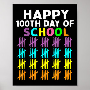 100 Tage Schullehrer Männer Frauen Kinder Poster