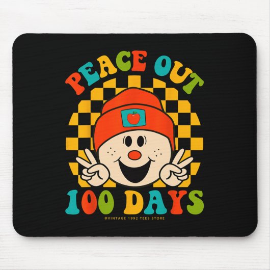 100 Tage Schullehrer Schüler Augen glücklich Mousepad (Vorne)