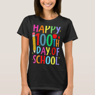 100 Tage Schullehrer Schüler Kinder glücklich 100 T-Shirt