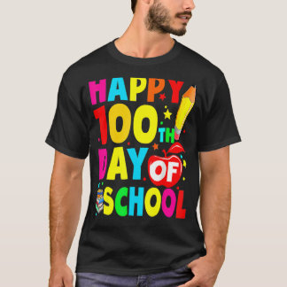 100 Tage Schullehrer und Kinder Jungen glücklich 1 T-Shirt