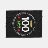 100 Tage Schullehrerteam Kids Growth Mindse Fleecedecke (Vorderseite (Horizontal))