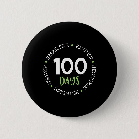 100 Tage Schullehrerteam Kinder Wachstum Minds Button (Vorderseite)