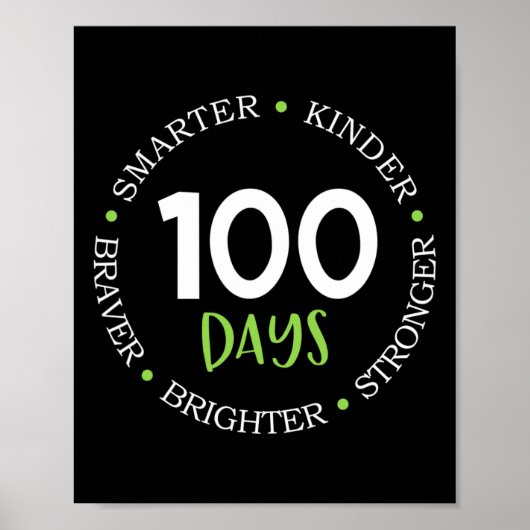 100 Tage Schullehrerteam Kinder Wachstum Minds Poster (Vorne)