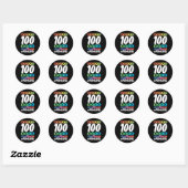 100 Tage Schulleiter Runder Aufkleber (Blatt)