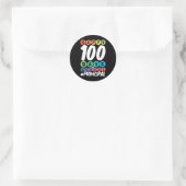 100 Tage Schulleiter Runder Aufkleber (Tasche)